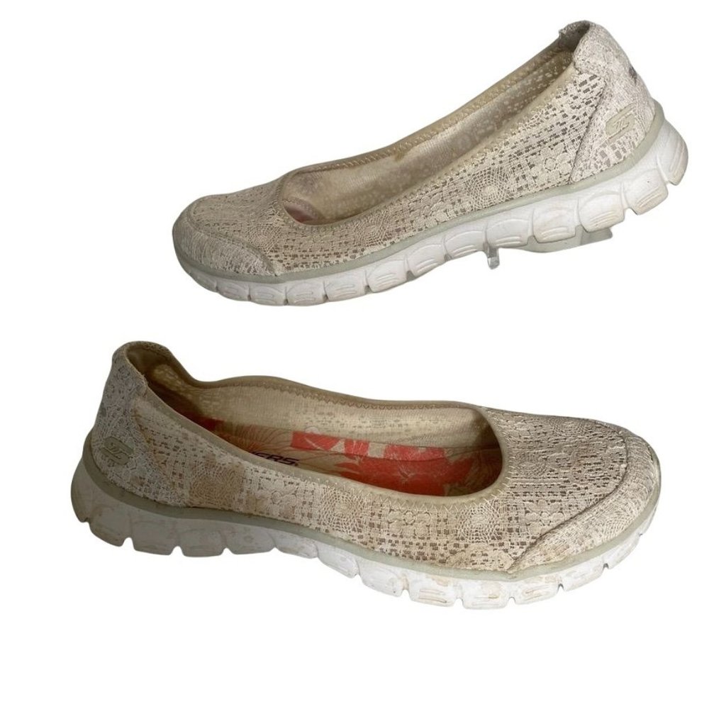 Skechers EZ Flex 3.0 Beautify Skimmer Shoes Ballet Flats Lace